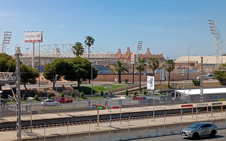 El estadio de Bahía Sur desde la pasarela / FOTO: DBC