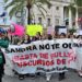 Cabecera de la marcha en Cádiz al inicio de su recorrido / FOTO: Eulogio García