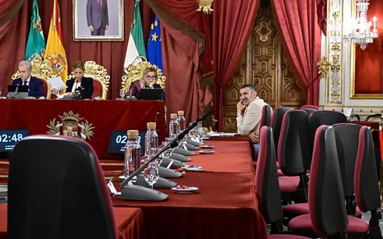 Todos los diputados del PSOE, salvo su portavoz, abandonaron el pleno / FOTO: Eulogio García