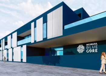 Recreación virtual del edificio en el recinto exterior