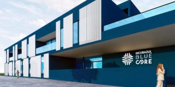 Recreación virtual del edificio en el recinto exterior