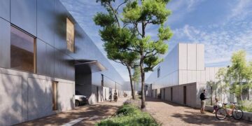 Recreación virtual del edificio en el recinto interior