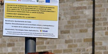 Una de las señales informativas del proyecto de ZBE / FOTO: Eulogio García