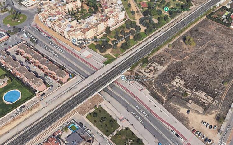 Vista aérea del solar elegido para la futura estación / FOTO: Google Maps