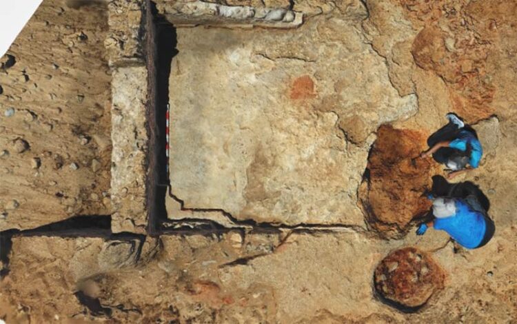 Modelo 3D de los restos estructurales de la chanca de la almadraba de Sancti Petri / FOTO: Junta