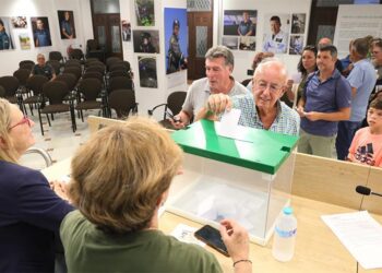Vecinos votando de forma presencial / FOTO: Ayto.