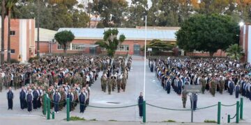 Primeros actos militares del alumnado recién llegado / FOTO: Cefot-2