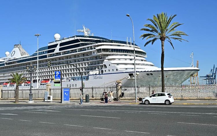 Crucero atracado en el muelle Alfonso XIII / FOTO: Eulogio García