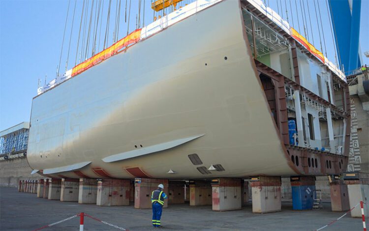 Un momento de la simbólica operación / FOTO: Navantia