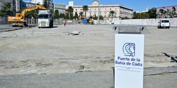 Zona ya en obras como escenario para la convocatoria de prensa / FOTO: Eulogio García