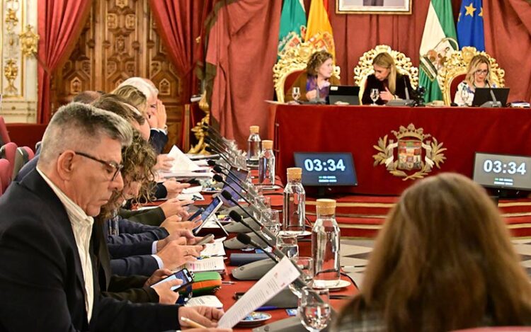 Bancada popular en un momento del pleno / FOTO: Eulogio García