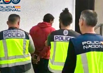 Un momento de la detención del acusado de homicidio / FOTO: Policía Nacional