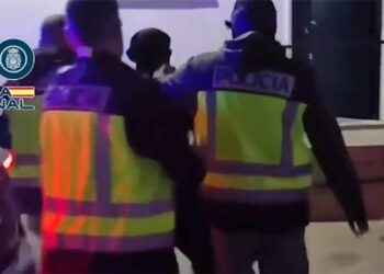 El principal sospechoso camino de los calabozos / FOTO: Policía Nacional