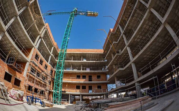 Obras de la promoción pública para alquiler también en Ronda del Estero / FOTO: Ayto.