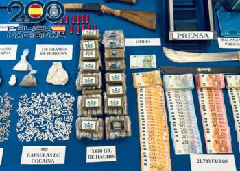 Parte de lo incautado en los registros / FOTO: Policía Nacional