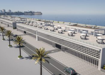 Recreación virtual del futurible parking en la Punta