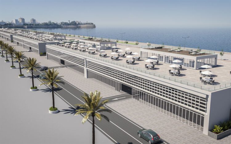 Recreación virtual del futurible parking en la Punta