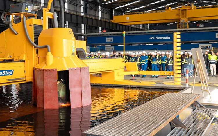 Primer corte de acero en Matagorda / FOTO: Navantia