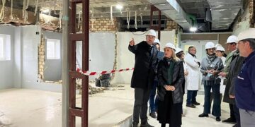 Primera visita a las obras ya en marcha / FOTO: Junta