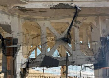 Detalle de parte de los bajos del Balneario / FOTO: AIG