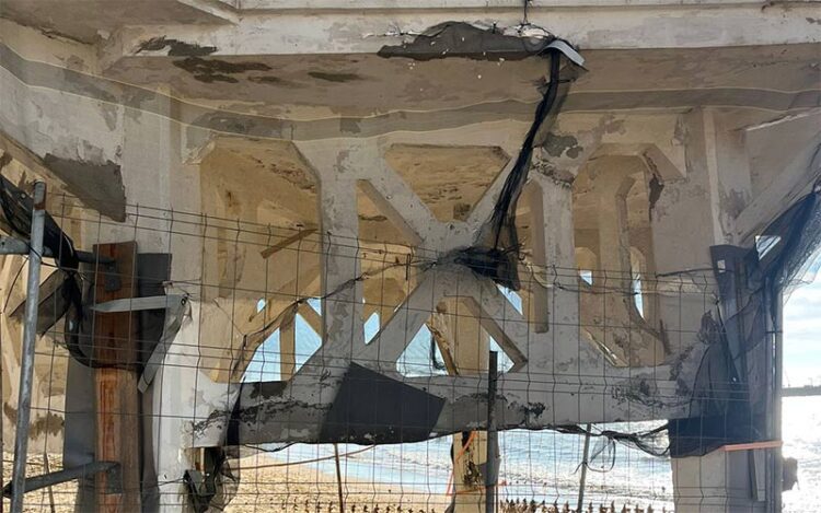 Detalle de parte de los bajos del Balneario / FOTO: AIG