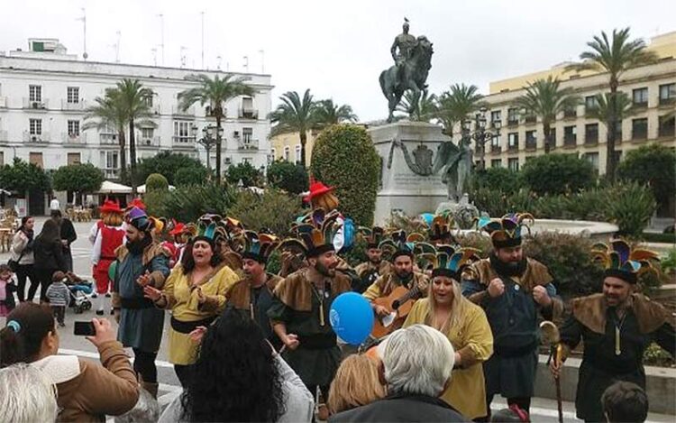 Coplas en la plaza del Arenal en un pasado carnaval / FOTO: Ganemos
