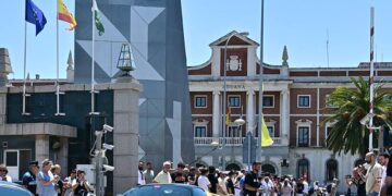 Fachada de la Aduana desde el interior del muelle / FOTO: Eulogio García