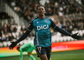 Dawda celebrando el 0-1 inicial  / FOTO: Cádiz CF