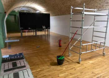 Trabajos en marcha en una de las salas / FOTO: Ayto.