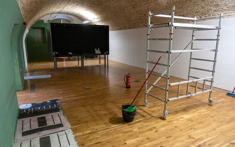 Trabajos en marcha en una de las salas / FOTO: Ayto.