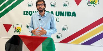 El concejal izquierdista en una pasada rueda de prensa / FOTO: IU