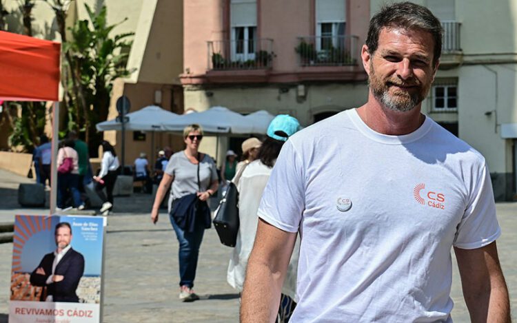 Sánchez, en la campaña electoral de las municipales de 2023 / FOTO: Eulogio García
