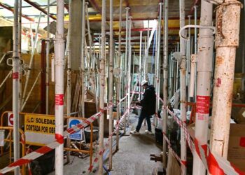 Obra del propio Ayuntamiento en la calle Soledad / FOTO: Eulogio García