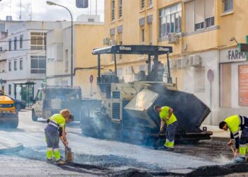 Parcheando un tramo de la calle San Onofre / FOTO: Ayto.