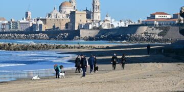 Paseos invernales con el perro por la playa / FOTO: Eulogio García