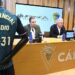 Vizcaíno y los fundadores de JP Financial atendiendo a los medios del club / FOTO: Cádiz CF