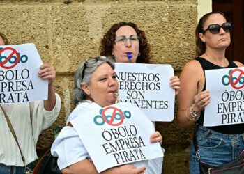 Una pasada concentración de las trabajadoras en la capital / FOTO: Eulogio García
