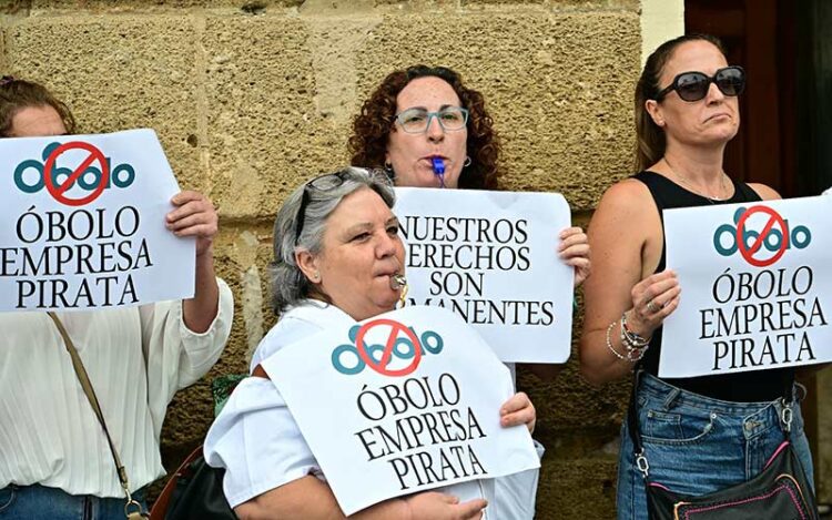 Una pasada concentración de las trabajadoras en la capital / FOTO: Eulogio García