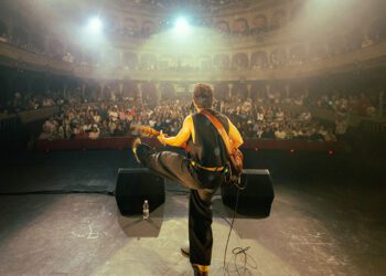 Disfrutando en las tablas del Falla / FOTO: cedida