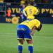Las habituales lamentaciones tras el pitido final / FOTO: Eulogio García
