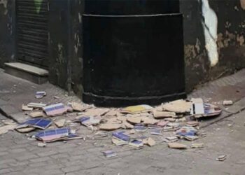 Restos del mosaico destrozado / FOTO: Cádiz Abandonada