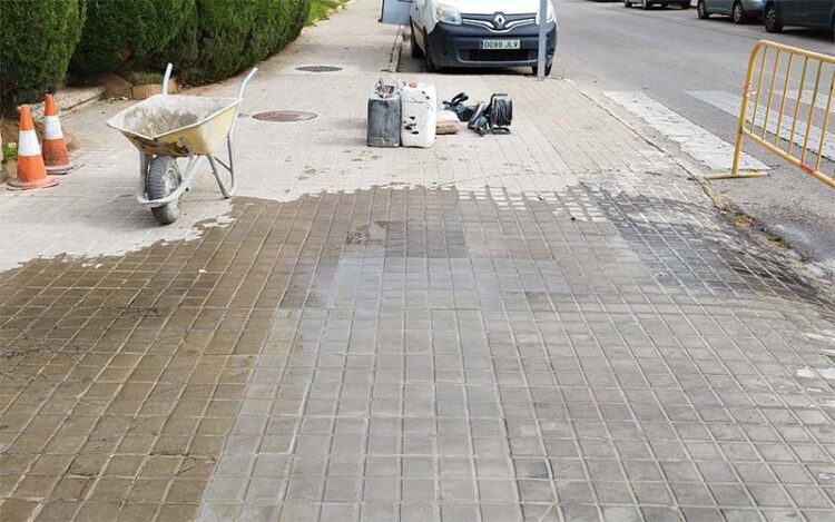 Pasados trabajos en el acerado de la ciudad / FOTO: Ayto.