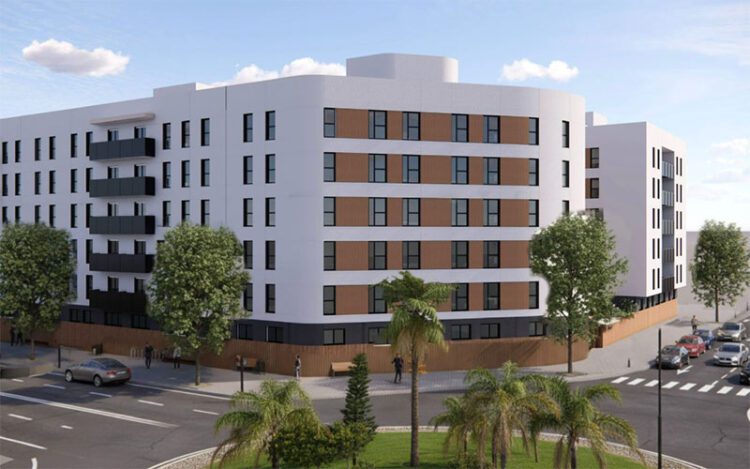 Recreación virtual de la promoción de 132 viviendas