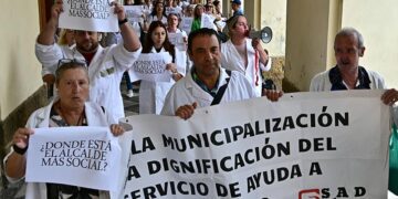 Una pasada protesta de la plantilla / FOTO: Eulogio García