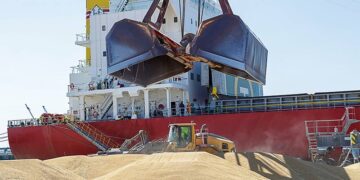 Descarga de graneles en La Cabezuela / FOTO: APBC