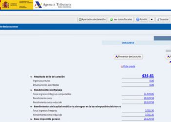 Pantallazo a Renta Web