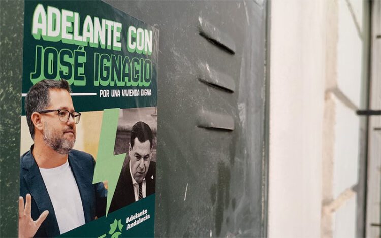 Cartel de Adelante Andalucía en El Puerto / FOTO: DBC
