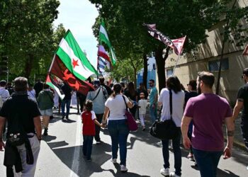 En la cola de la marcha alternativa / FOTO: Eulogio García