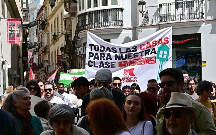 Una pasada manifestación por el derecho a la vivienda / FOTO: Eulogio García