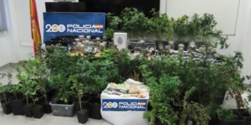 Exposición en la Comisaria del 'material' intervenido / FOTO: Policía